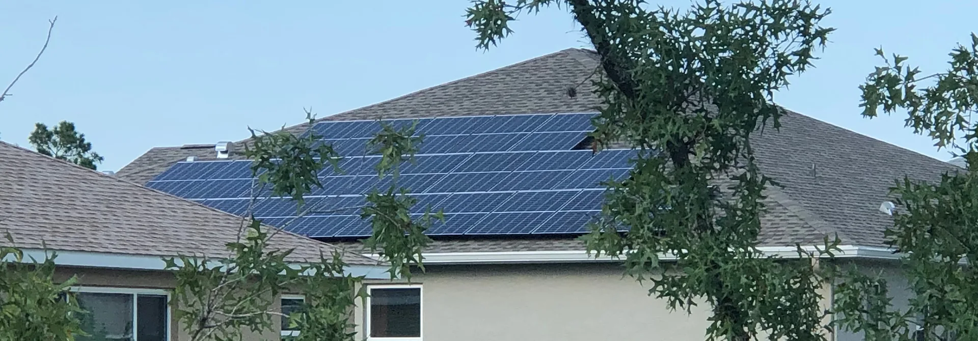 solar panels on home roof